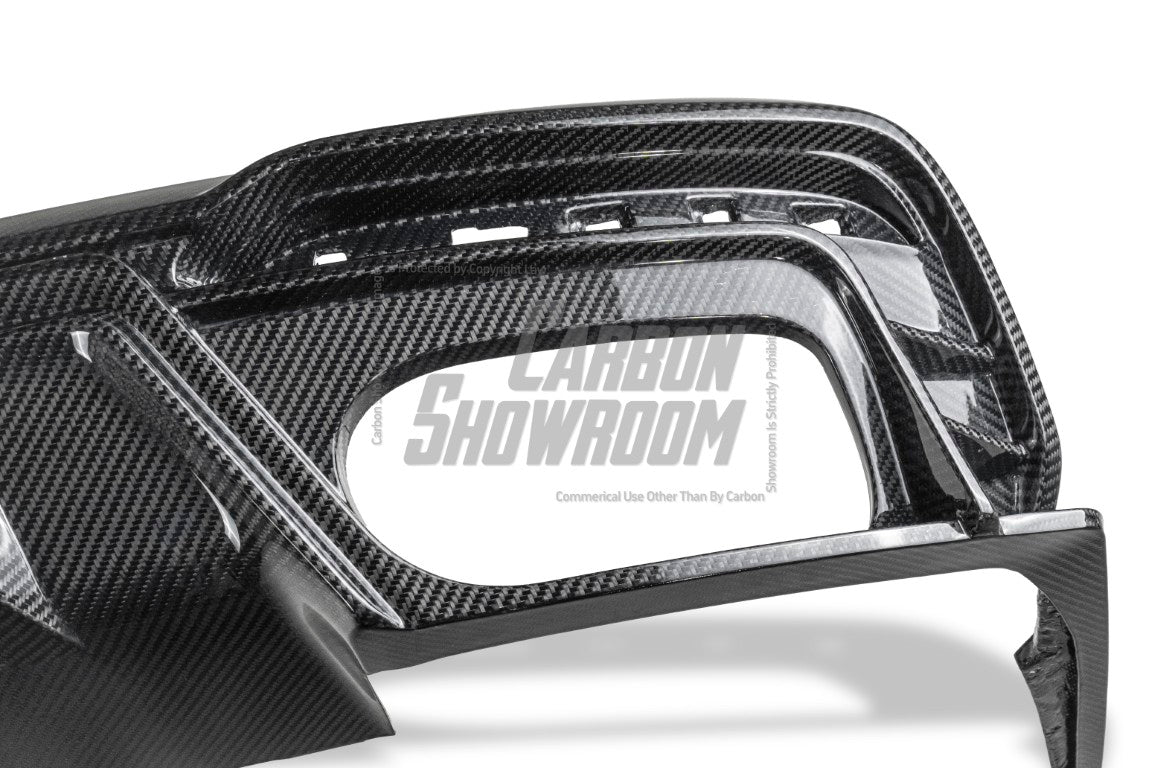 Audi S4 / A4 (With S-line Bumper) B9.5 2020-ON with Aftermarket Parts - With & Without Light Rear Diffuser Pre-preg Carbon Fiber from BCTXE Tuning