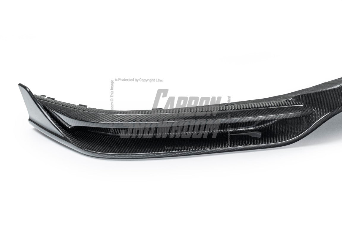 Porsche Panamera 971.2 GTS 2017 2018 2019 2020 2021 2022 2023 with Aftermarket Parts - V1 Front Lip Pre-preg Carbon Fiber from TAKD Carbon