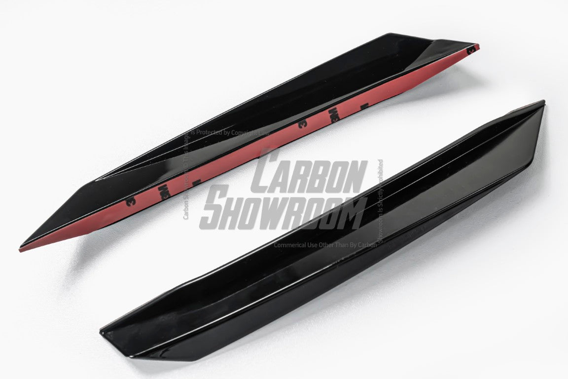 BMW 3 Series 330i (with M-package bumper, does not fit base model) M340i G20 G21 LCI 2023-ON with Aftermarket Parts - Front Canards ABS from VTEN