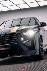 BMW X5M X5MC F95 & X6M X6MC F96 2024-ON (LCI) With Aftermarket Parts - AE Style Front Lip Carbon Fiber?from ArmorExtend