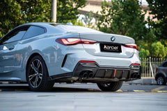 BMW 4 series 430i M440i G22 G23 2020-ON with Aftermarket Parts - Rear Diffuser & Canards Pre-preg Carbon Fiber from Karbel Carbon