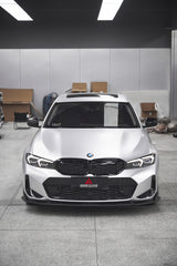 BMW 3 Series 330i (With M-Package Bumper, does not fit base model) M340i LCI G20 G21 2023 2024 with Aftermarket Parts - Plustic Style Front Lip ABS from?ArmorExtend