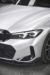 BMW 3 Series 330i (With M-Package Bumper, does not fit base model) M340i LCI G20 G21 2023 2024 with Aftermarket Parts - Plustic Style Front Lip ABS from?ArmorExtend
