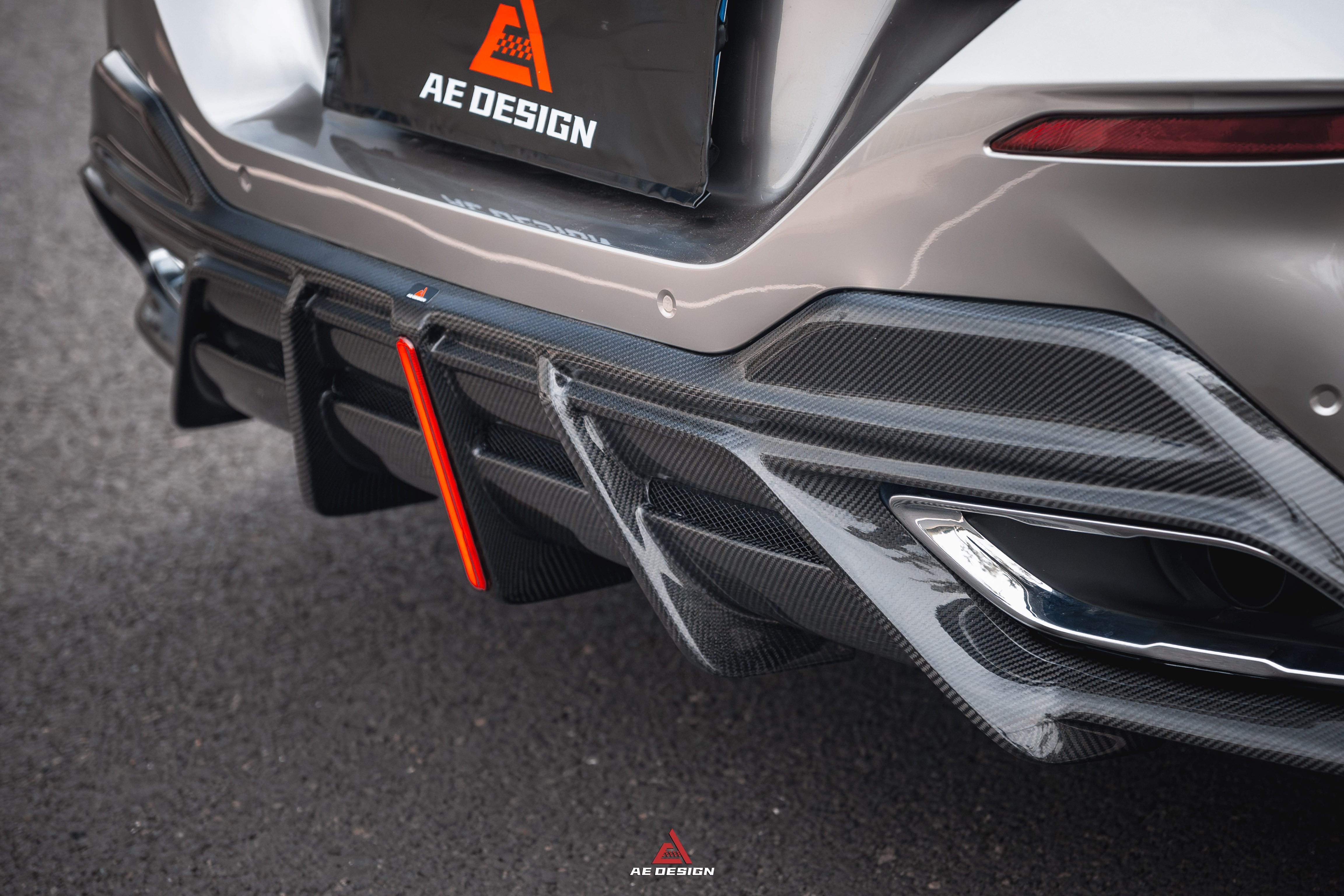 BMW 8 Series M850i 840i (With M-Package Bumper) G14 G15 G16 2018 2019 2020 2021 2022 2023 2024 with Aftermarket Parts - AE Rear Diffuser & Canards?Carbon Fiber from?ArmorExtend
