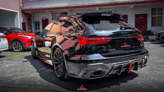 Audi RS6 C8 2020 2021 2022 2023 2024 & RS7 C8 2020 2021 2022 2023 2024 with Aftermarket Parts - AE Rear Diffuser & Canards?Carbon Fiber?from ArmorExtend