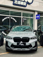 BMW X3M X3MC F97 LCI 2022-ON & X4M X4MC F98 LCI 2022-ON with Aftermarket Parts - Front Lip Pre-preg Carbon Fiber from Karbel Carbon