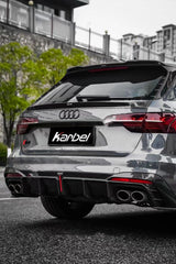 Karbel Carbon Dry Carbon Fiber Rear Diffuser Ver.1 with Brake Light for Audi S4 2020-ON B9.5