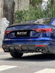 Karbel Carbon Dry Carbon Fiber Rear Diffuser Ver.1 with Brake Light for Audi S4 2020-ON B9.5