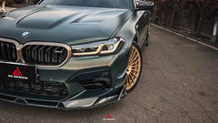 BMW M5 / M5C F90 Pre-LCI 2018 2019 2020 & M5 / M5C F90 LCI 2021 2022 2023 2024 With Aftermarket Parts - AE Lower Lip & Middle Lip?Carbon Fiber from ArmorExtend