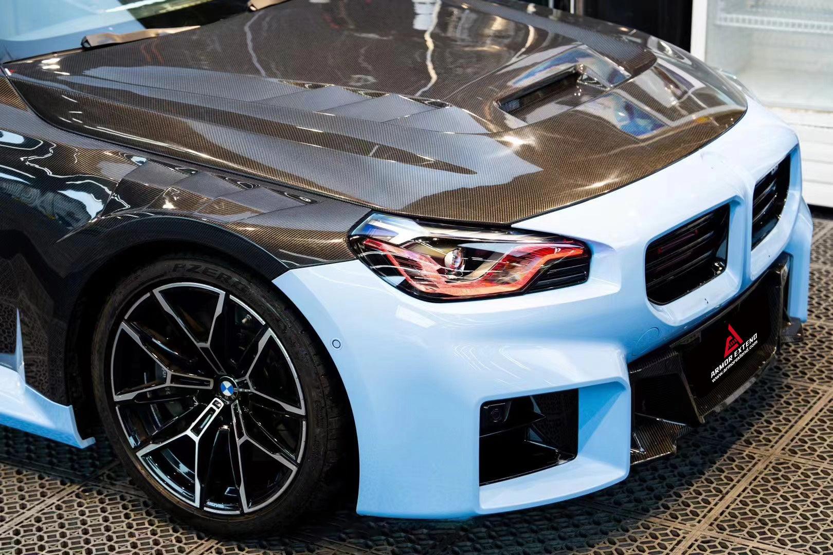 BMW M2 & M2C G87 2023 2024?with Aftermarket Parts - AE Style Front Fenders Carbon Fiber from ArmorExtend