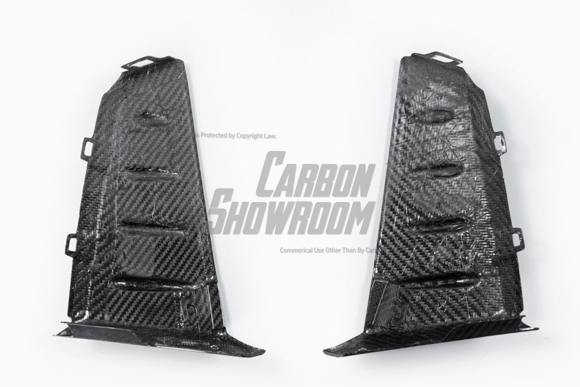 BMW X7 xDrive40i (With M-Package Bumper) M60i ALPINA XB7 LCI G07 2023-ON with Aftermarket Parts - Headlight Valance Trim Pre-preg Carbon Fiber from TAKD Carbon