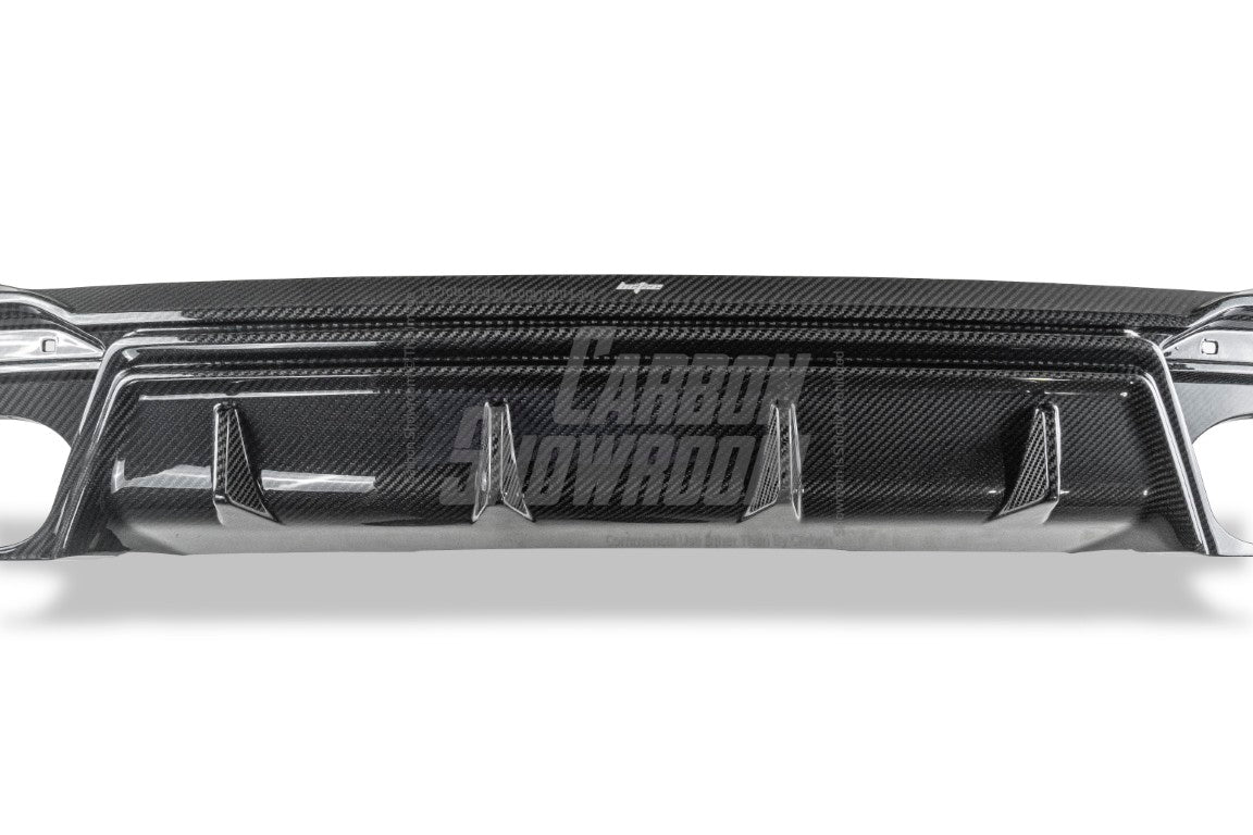 Audi S4 / A4 (With S-line Bumper) B9.5 2020-ON with Aftermarket Parts - With & Without Light Rear Diffuser Pre-preg Carbon Fiber from BCTXE Tuning