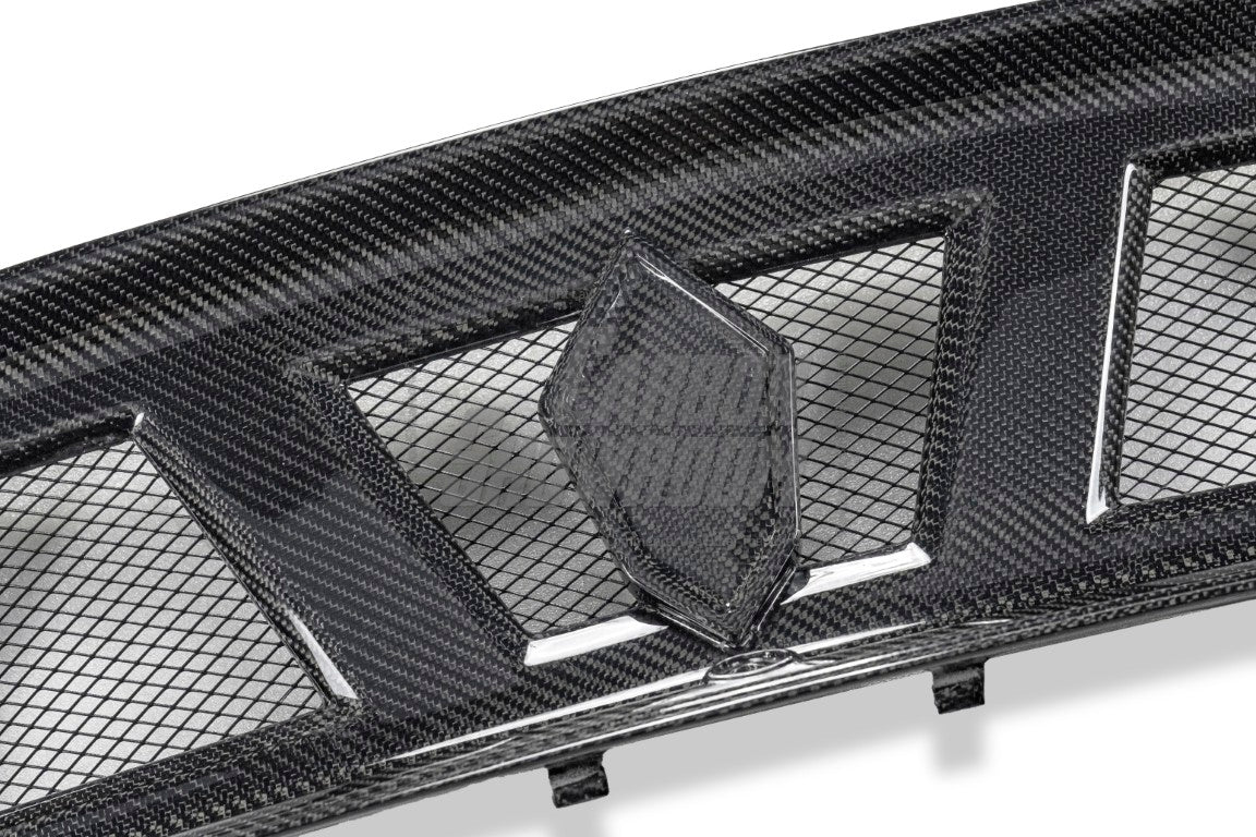 Ford Mustang Ecoboost V6 GT March1 Bullitt S550.1 S550.2 2015 2016 2017 2018 2019 2020 2021 2022 2023 with Aftermarket Parts - "DAWN & DUSK" Trunk Deck Lid Back Cover with Wooden Boat Badge Carbon Fiber / FRP from Robot Craftsman