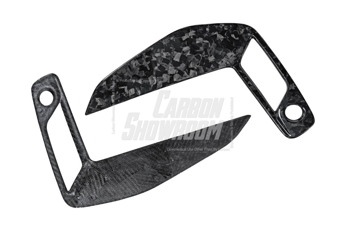BMW 3 Series 330i (with M-package bumper, does not fit base model) M340i G20 LCI 2023 2024 with Aftermarket Parts - Front Bumper Upper Valences Pre-preg Carbon Fiber from TAKD Carbon
