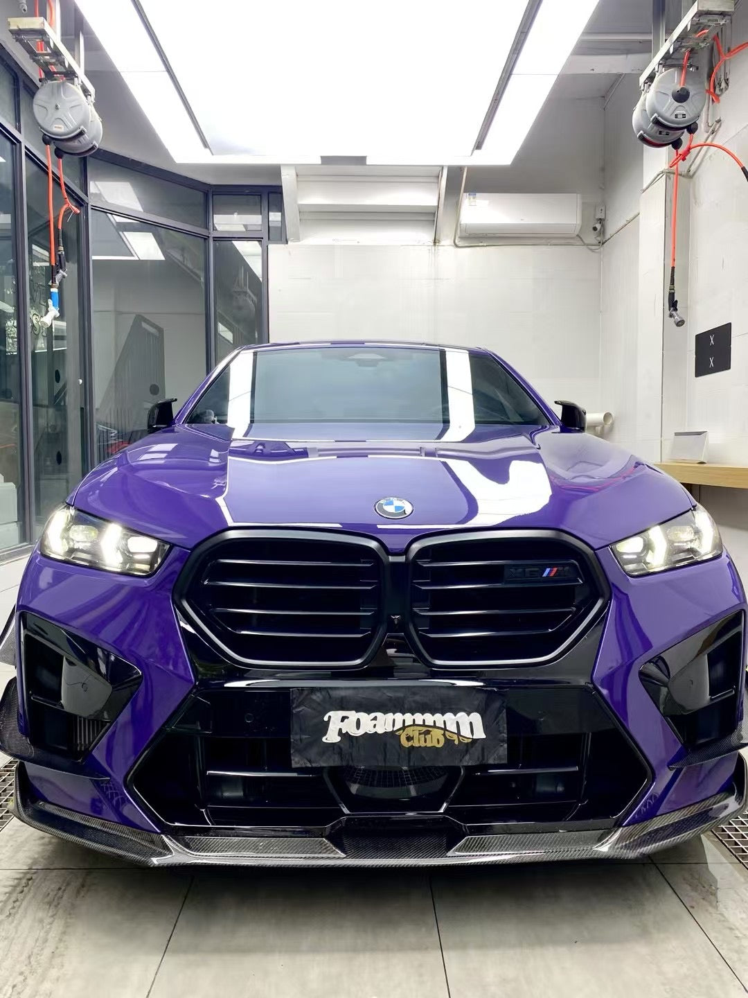 BMW X5M X5MC F95 & X6M X6MC F96 2024-ON (LCI) With Aftermarket Parts - AE Style Front Lip Carbon Fiber?from ArmorExtend