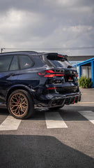 BMW X5 G05 M50i X/S Drive 40i (with M-Package) (Fits Both Pre-LCI & LCI) 2019 2020 2021 2022 2023 2024 with Aftermarket Parts -?AE Style Rear Diffuser Carbon Fiber from?ArmorExtend