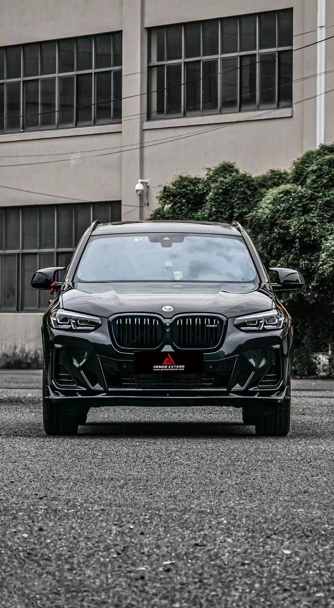 BMW X3 s/x Drive 30i (with M-Package Bumper) & M40i G01 LCI 2022 2023 2024 & X4 xDrive 30i (with M-Package Bumper) & M40i G02 LCI 2022 2023 2024?with Aftermarket Parts - Plustic Style Front Lip ABS from?ArmorExtend