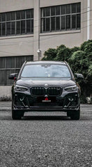 BMW X3 s/x Drive 30i (with M-Package Bumper) & M40i G01 LCI 2022 2023 2024 & X4 xDrive 30i (with M-Package Bumper) & M40i G02 LCI 2022 2023 2024?with Aftermarket Parts - Plustic Style Front Lip ABS from?ArmorExtend