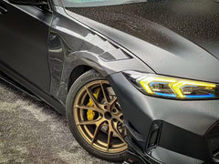 BMW 3 Series 330i M340i G20 G21 (Fits both Pre-LCI & LCI) 2019 2020 2021 2022 2023 2024 with Aftermarket Parts - AE Style Front Fenders Carbon Fiber from ArmorExtend