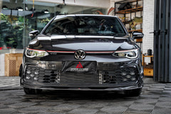 Volkswagen GTI & R-line MK8 2022 2023 2024 with Aftermarket Parts - AE Style Front Lip?Carbon Fiber?from ArmorExtend