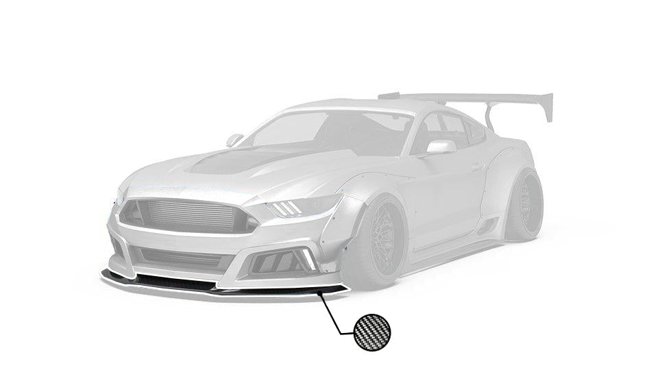 Robot Craftsman "STORM" Widebody Front Lip for Ford Mustang Ecoboost V6 GT S550.1 S550.2 2015-2023 Carbon Fiber/FRP