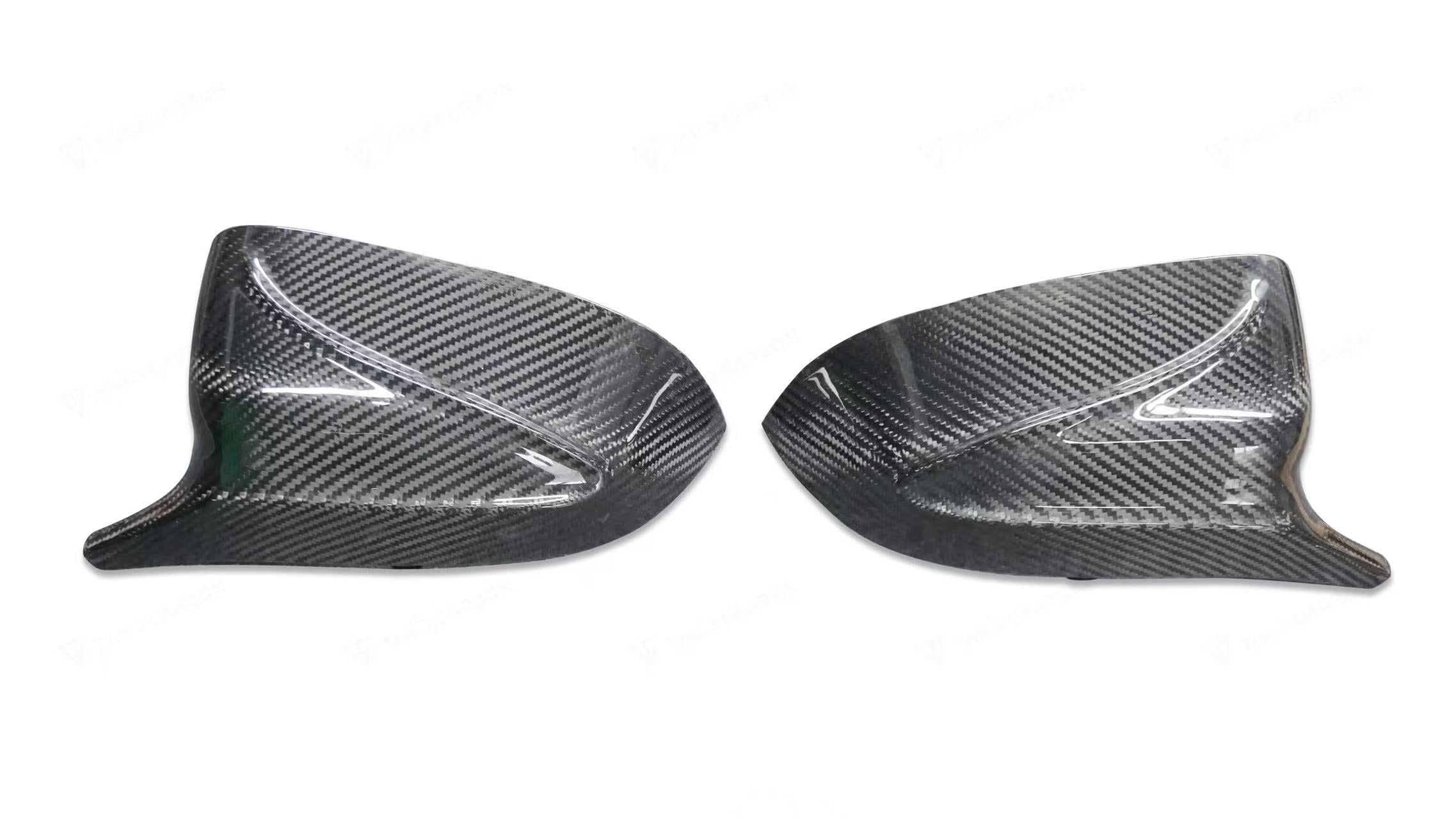BMW X5 G05 & X6 G06 s/x Drive40/e M60i M50i (does not fit LCI M60 M50) (Fits Both Left Hand Drive & Right Hand Drive) 2019-ON with Aftermarket Parts - Replacement Mirror Caps Dry Pre-preg Carbon Fiber