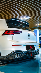 Volkswagen GTI & R-line MK8 2022 2023 2024 with Aftermarket Parts - AE Rear Diffuser?Carbon Fiber?from?ArmorExtend