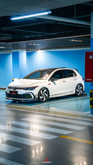 Volkswagen GTI & R-line MK8 2022 2023 2024 with Aftermarket Parts - AE Style Front Lip?Carbon Fiber?from ArmorExtend