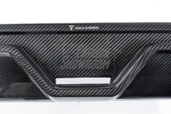 BMW 5 Series 530 540 (with M-package bumper, does not fit base model) G60 G61 2024-ON with Aftermarket Parts - V1 Style Rear Diffuser (Quad Exhaust Tips Included) Pre-preg Carbon Fiber from TAKD Carbon