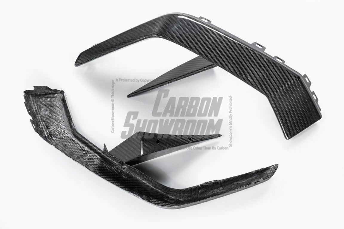 BMW X7 xDrive40i (With M-Package Bumper) M60i ALPINA XB7 LCI G07 2023-ON with Aftermarket Parts - Front Bumper Lower Center Grill Trim Pre-preg Carbon Fiber from TAKD Carbon