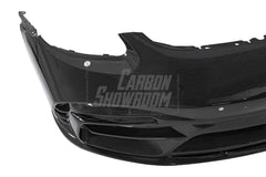 Porsche 718 Cayman / Boxster / GTS 2017-ON with Aftermarket Parts - Front Bumper & Lip Pre-preg Carbon Fiber from TAKD Carbon