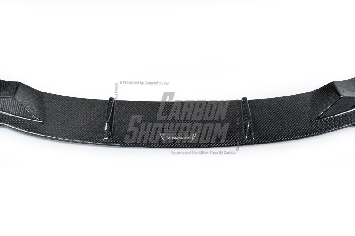 BMW 8 Series M850 840 (With M-Package Bumper) G14 G15 G16 2018 2019 2020 2021 2022 2023 2024 with Aftermarket Parts - V1 Style Front Lip Pre-preg Carbon Fiber from TAKD Carbon