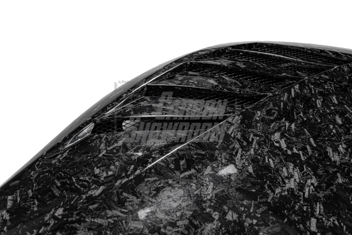 Audi R8 Gen 2 2017 2018 2019 2020 2021 2022 2023 with Aftermarket Parts - AE Style Hood Bonnet Double-sided Carbon Fiber / Partial Carbon Fiber from ArmorExtend