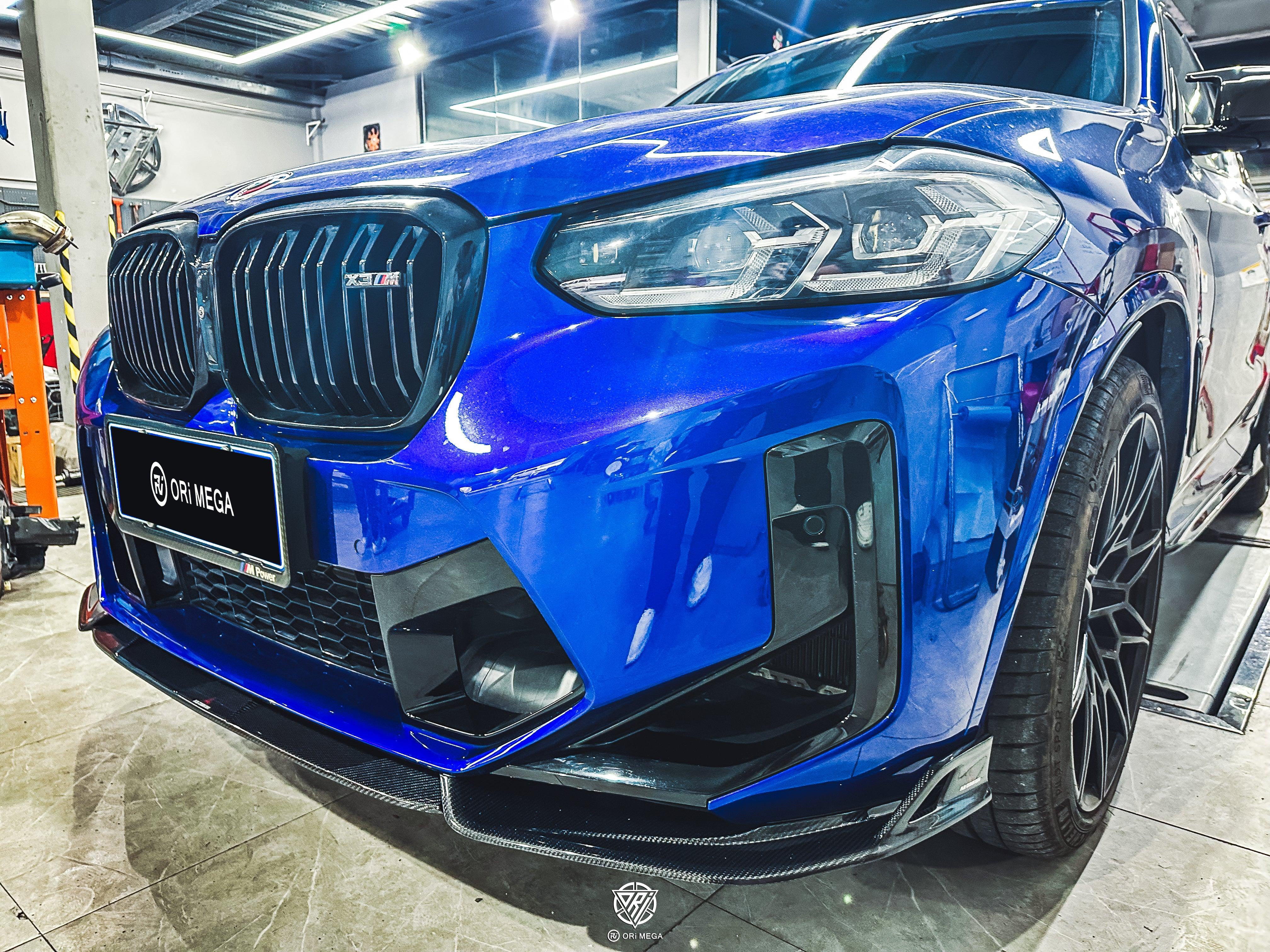 BMW X3M X3MC F97 LCI 2022 2023 2024 & X4M X4MC F98 LCI 2022 2023 2024 with Aftermarket Parts - AE Front Lip?Carbon Fiber?from ArmorExtend