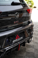 Volkswagen GTI & R-line MK8 2022 2023 2024 with Aftermarket Parts - AE Rear Diffuser?Carbon Fiber?from?ArmorExtend