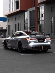 BMW M3 G80 G81 2021 2022 2023 2024 & M4 G82 G83 2021 2022 2023 2024 with Aftermarket Parts - AE V2 Style?Rear Diffuser & Canards Carbon Fiber from ArmorExtend