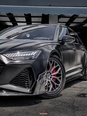Audi RS6 C8 2020 2021 2022 2023 2024 & RS7 C8 2020 2021 2022 2023 2024 with Aftermarket Parts - AE Front Lip?Pre-Preg Carbon Fiber?from?ArmorExtend