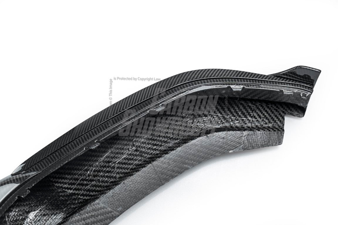 Porsche Panamera 971.2 GTS 2017 2018 2019 2020 2021 2022 2023 with Aftermarket Parts - V1 Front Lip Pre-preg Carbon Fiber from TAKD Carbon