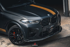 BMW X5M X5MC F95 & X6M X6MC F96 2024-ON (LCI) With Aftermarket Parts - AE Style Front Lip Carbon Fiber?from ArmorExtend