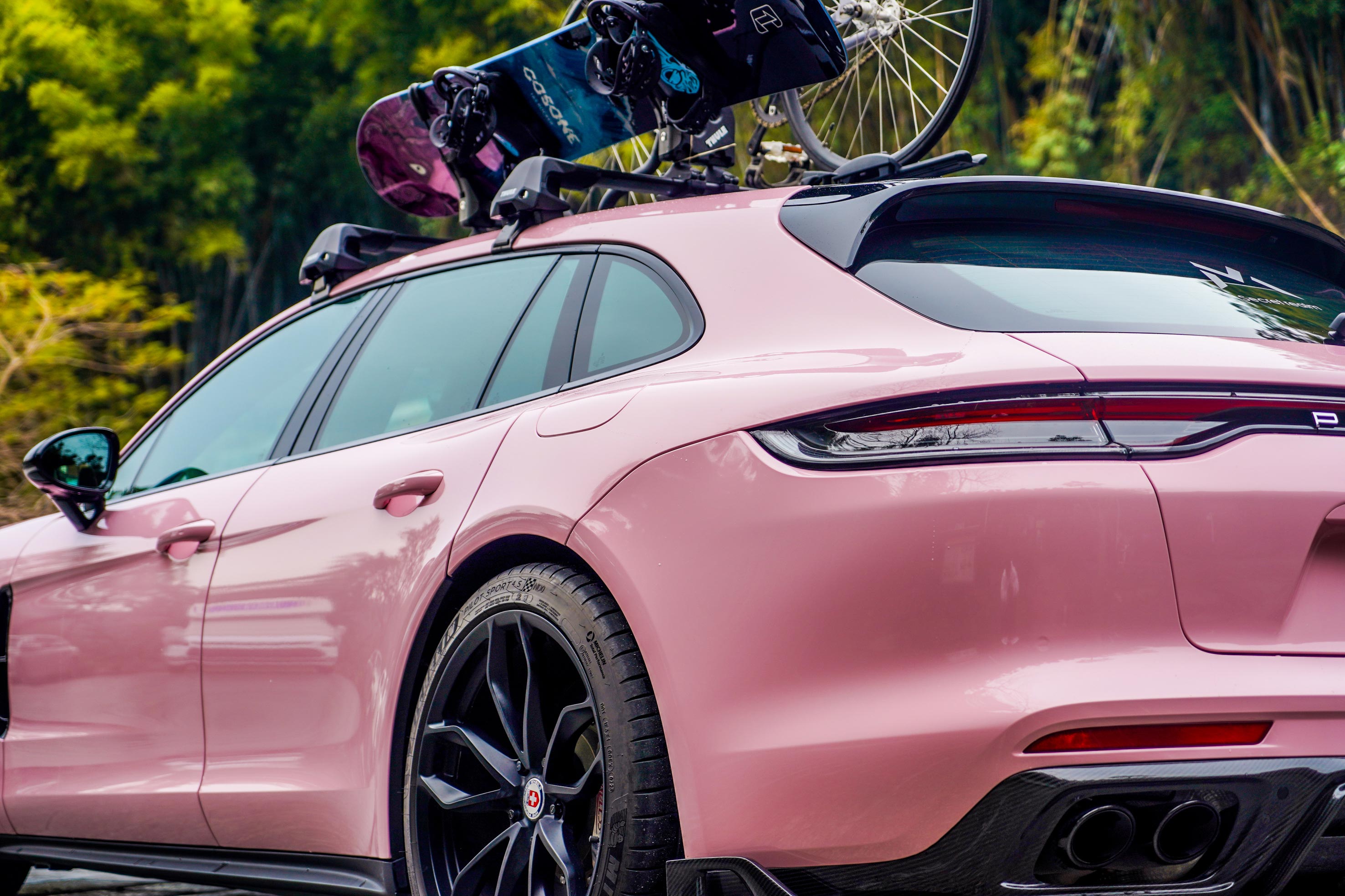 Porsche Panamera 971.1 971.2 2017 2018 2019 2020 2021 2022 2023 2024 with Aftermarket Parts - AE Rear Diffuser?Carbon Fiber?from?ArmorExtend