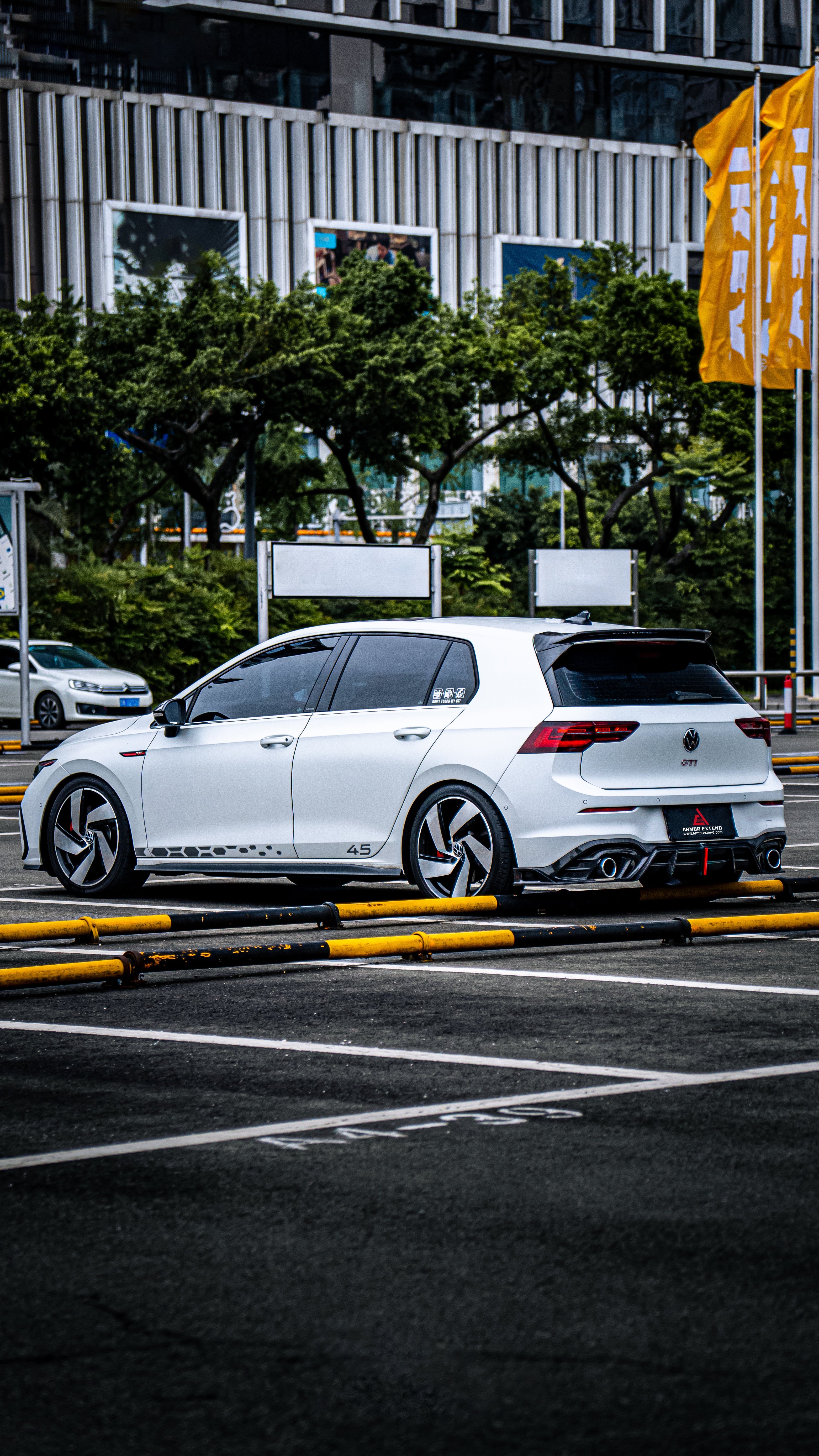 Volkswagen GTI & R-line MK8 2022 2023 2024 with Aftermarket Parts - AE Rear Diffuser?Carbon Fiber?from?ArmorExtend