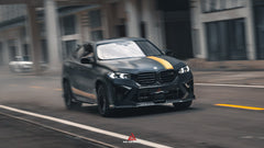 BMW X5M X5MC F95 & X6M X6MC F96 2024-ON (LCI) With Aftermarket Parts - AE Style Front Lip Carbon Fiber?from ArmorExtend