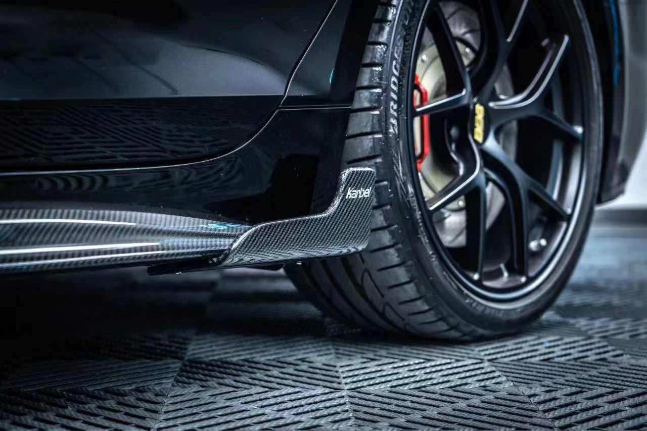 Audi S5 A5 B9.5 2020 2021 2022 2023 2024 Early 2025 With Aftermarket Parts - Side Skirts Extensions Dry Pre-preg Carbon Fiber from Karbel Carbon