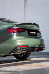 Audi S5 A5 (with s-line bumper, does not base model) B9.5 2020 2021 2022 2023 2024 with Aftermarket Parts - Rear Diffuser Pre-preg Carbon Fiber from Karbel Carbon