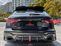 Audi RS6 C8 2020 2021 2022 2023 2024 & RS7 C8 2020 2021 2022 2023 2024 with Aftermarket Parts - AE Rear Diffuser & Canards?Carbon Fiber?from ArmorExtend