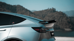 Tesla Model Y Performance AWD Long Range RWD Standard 2020 2021 2023 2024 with Aftermarket Parts - "STARSHIP" Rear Spoiler Wing Carbon Fiber / FRP from Robot Craftsman