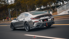 BMW 8 Series M850i 840i (With M-Package Bumper) G14 G15 G16 2018 2019 2020 2021 2022 2023 2024 with Aftermarket Parts - AE Rear Diffuser & Canards?Carbon Fiber from?ArmorExtend