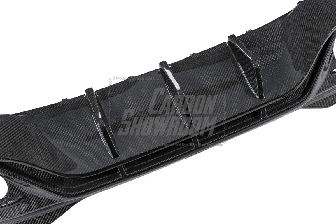BMW 8 Series 840i (With M-Package Bumper) M850i G16 2018 2019 2020 2021 2022 2023 2024 with Aftermarket Parts - V3 Style Rear Diffuser Pre-preg Carbon Fiber from TAKD Carbon