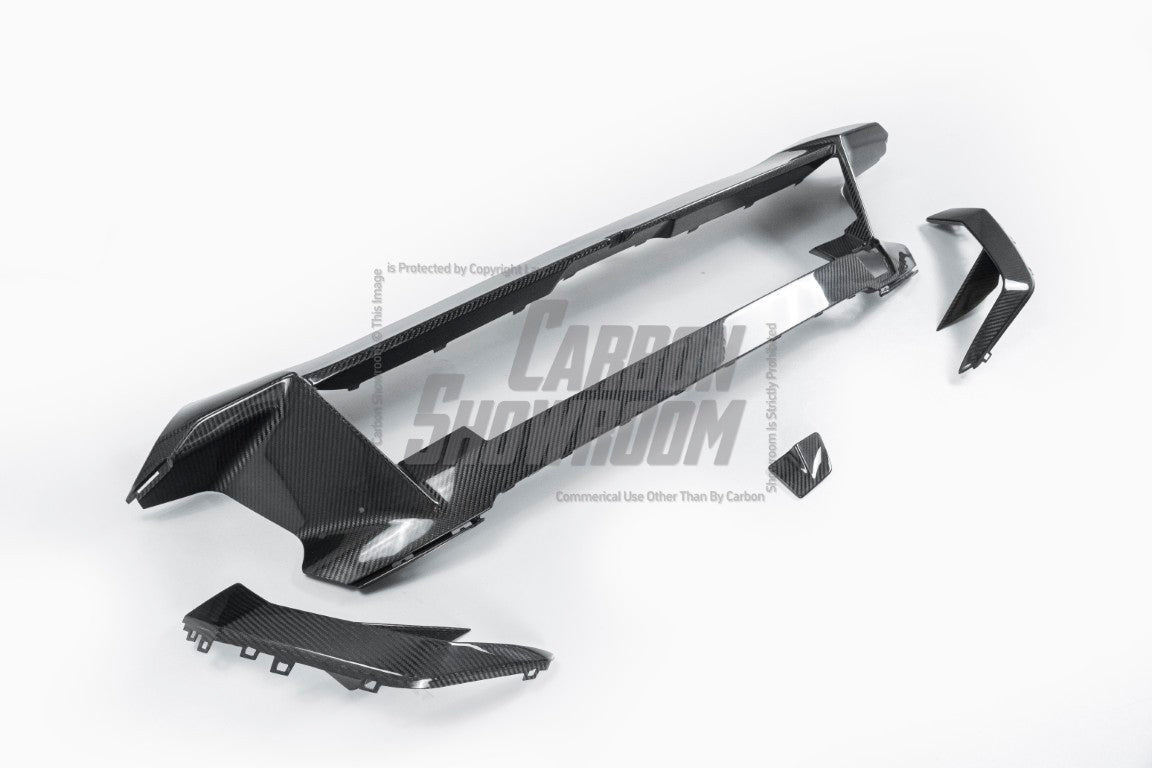 BMW X7 xDrive40i (With M-Package Bumper) M60i ALPINA XB7 LCI G07 2023-ON with Aftermarket Parts - Front Bumper Lower Center Grill Trim Pre-preg Carbon Fiber from TAKD Carbon