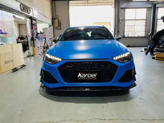 Audi RS4 B9.5 2020 2021 2022 2023 2024 with Aftermarket Parts - Front Canards Pre-preg Carbon Fiber from Karbel Carbon